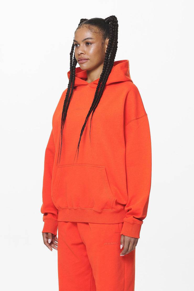 Pegador Clarita Logo Oversized Hoodie Washed Signal Red Gum Vatertagsangebot