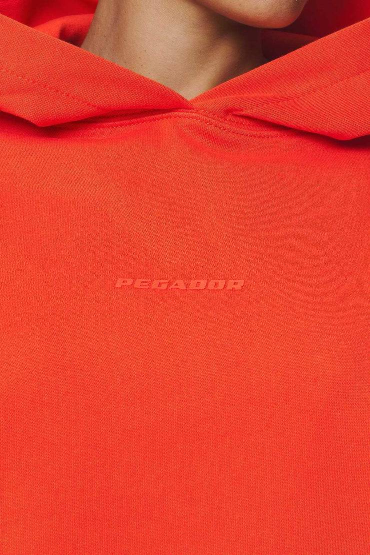 Pegador Clarita Logo Oversized Hoodie Washed Signal Red Gum Vatertagsangebot