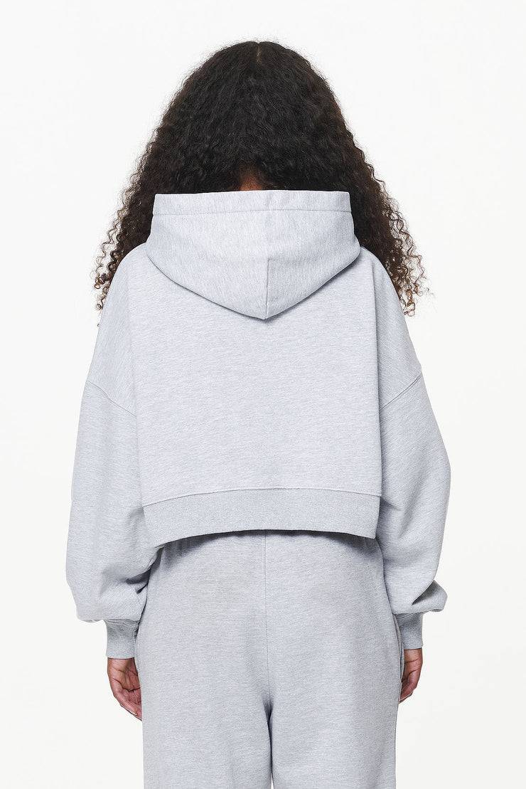Pegador Chancery Oversized Cropped Hoodie Grey Melange Top Angebot