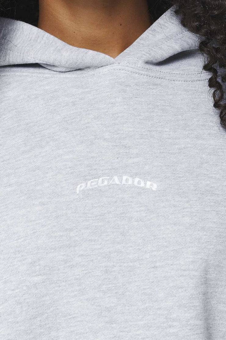 Pegador Chancery Oversized Cropped Hoodie Grey Melange Top Angebot