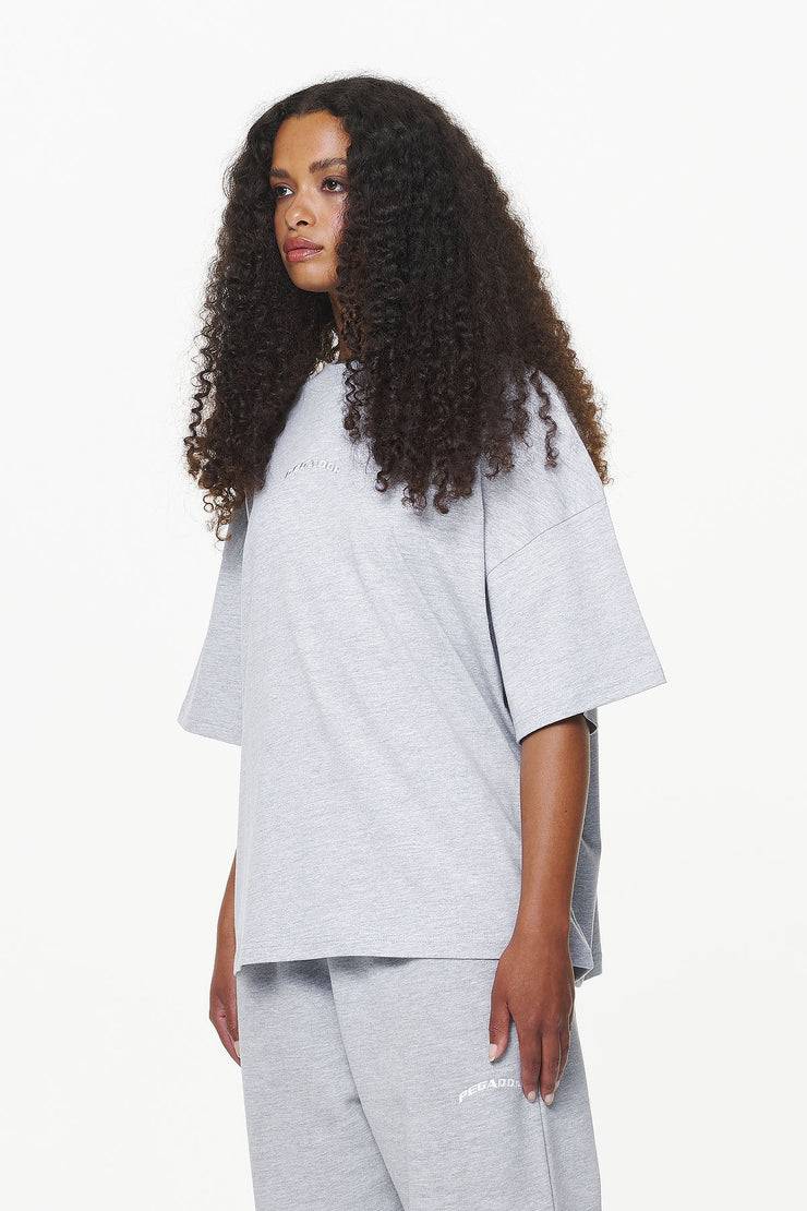 Pegador Thames Heavy Oversized Tee Grey Melange Neueste Mode