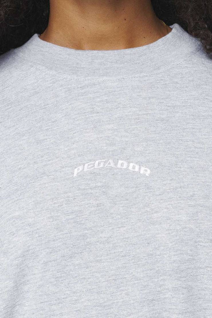 Pegador Thames Heavy Oversized Tee Grey Melange Neueste Mode