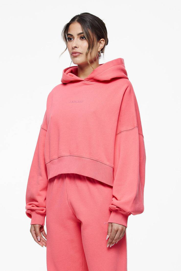 Pegador Salita Oversized Cropped Hoodie Vintage Washed Strawberry Gum Neuheiten