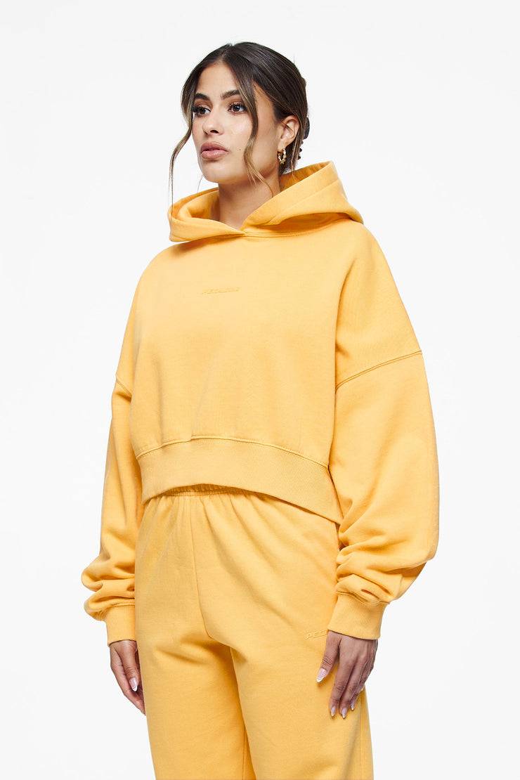 Pegador Salita Oversized Cropped Hoodie Vintage Washed Golden Sun Gum Tägliche Deals