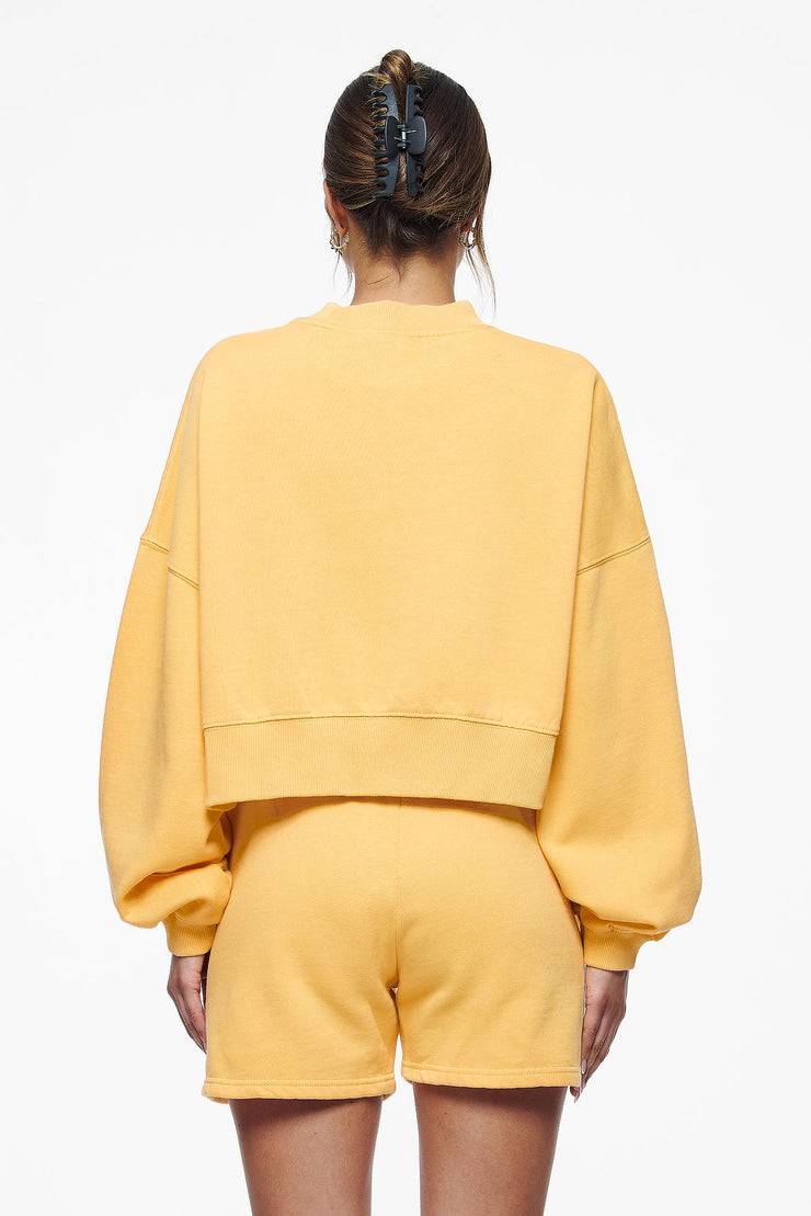 Pegador Londa Cropped Oversized Sweater Vintage Washed Golden Sun Gum Sonderangebote