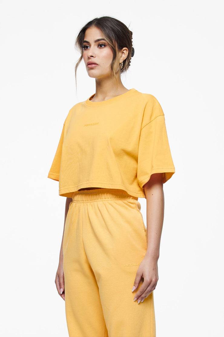 Pegador Layla Oversized Cropped Tee Vintage Washed Golden Sun Gum Riesige Ersparnisse