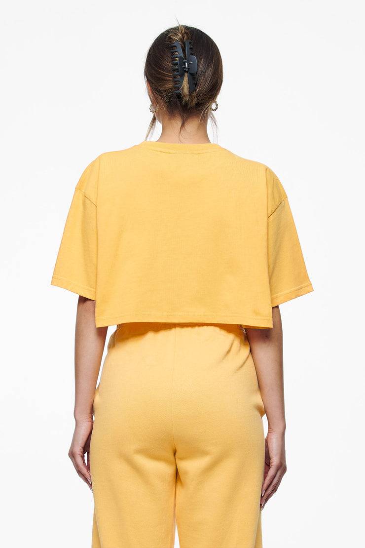 Pegador Layla Oversized Cropped Tee Vintage Washed Golden Sun Gum Riesige Ersparnisse