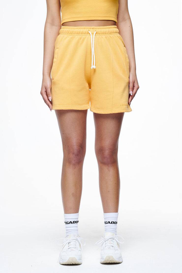 Pegador Umbria High Waisted Shorts Vintage Washed Golden Sun Gum Super Sparpreis
