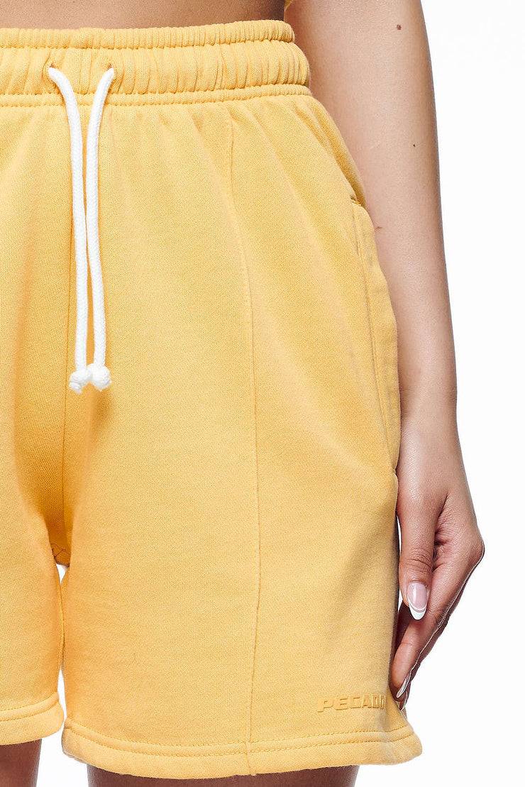 Pegador Umbria High Waisted Shorts Vintage Washed Golden Sun Gum Super Sparpreis
