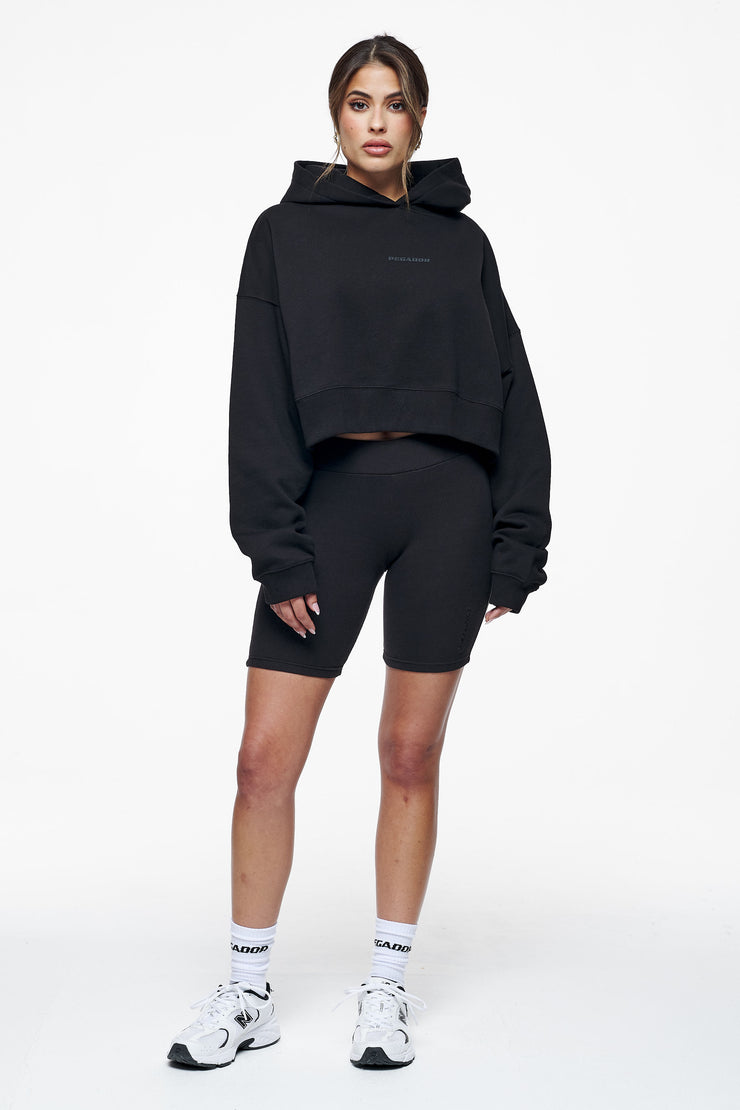 Pegador Salita Oversized Cropped Hoodie Black Gum Wochenangebot
