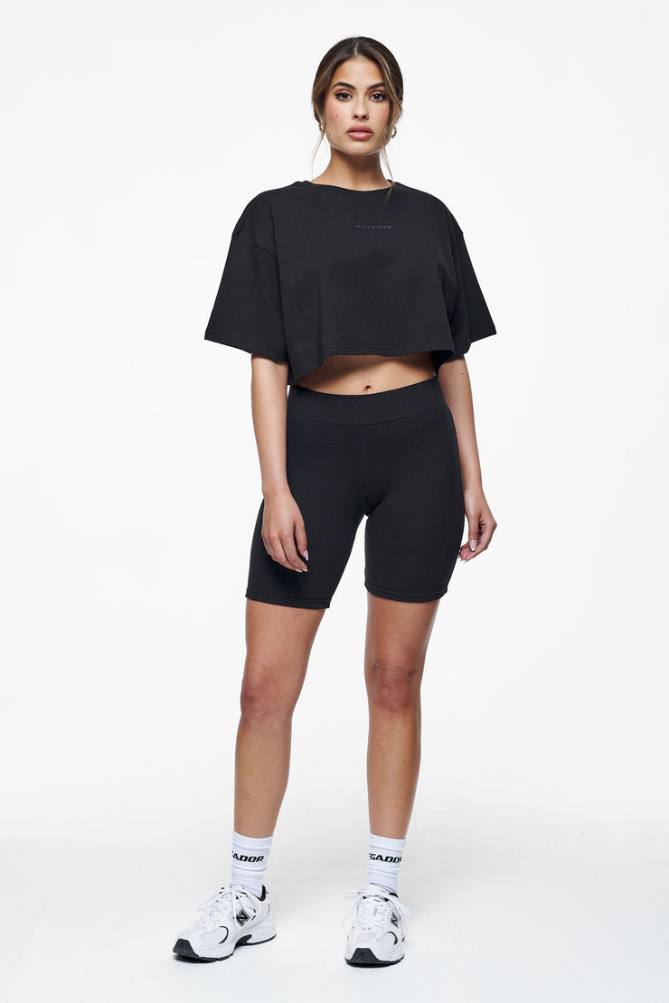 Pegador Layla Oversized Cropped Tee Black Gum Kostenlose Rückgabe