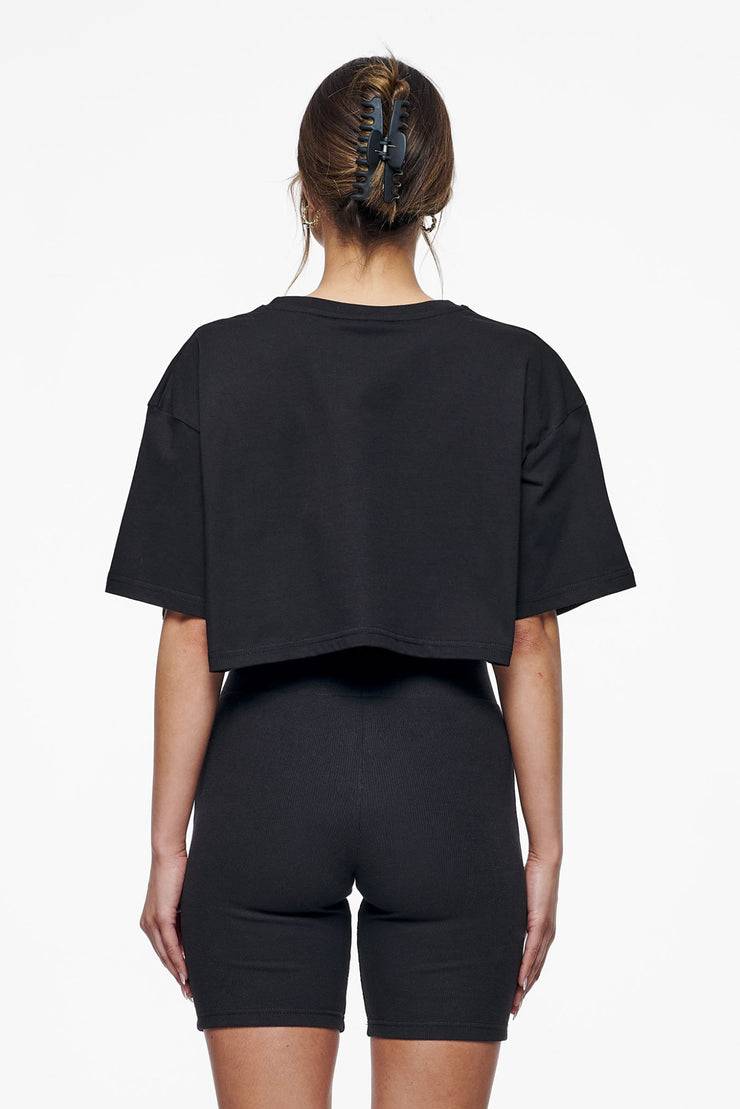 Pegador Layla Oversized Cropped Tee Black Gum Kostenlose Rückgabe