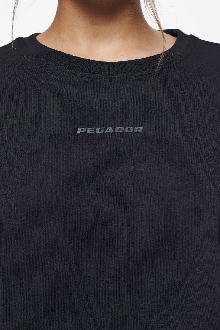 Pegador Layla Oversized Cropped Tee Black Gum Kostenlose Rückgabe