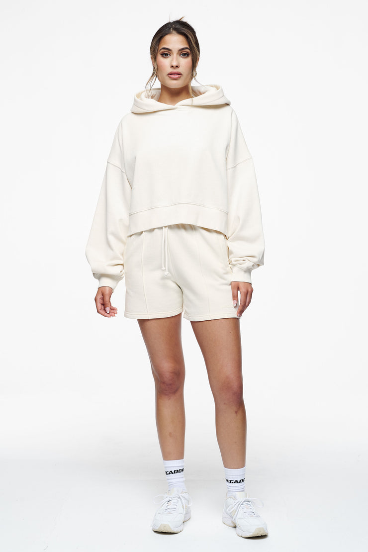 Pegador Salita Oversized Cropped Hoodie Vintage Washed Unbleached Gum Neueste Stile