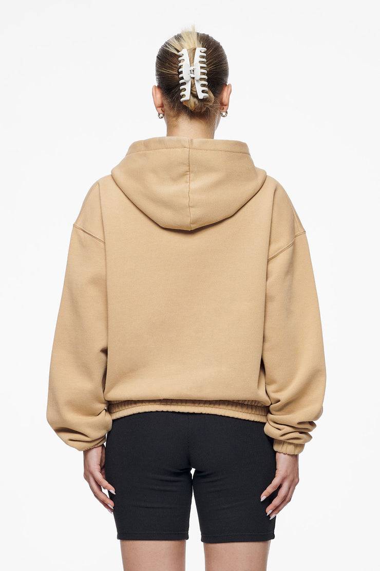 Pegador Valinda Cropped Zip Hoodie Vintage Washed Espresso Gum Nur für heute