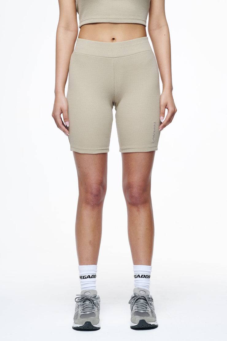 Pegador Barrie Rib Biker Shorts Vintage Washed Espresso Nur noch ein Tag übrig