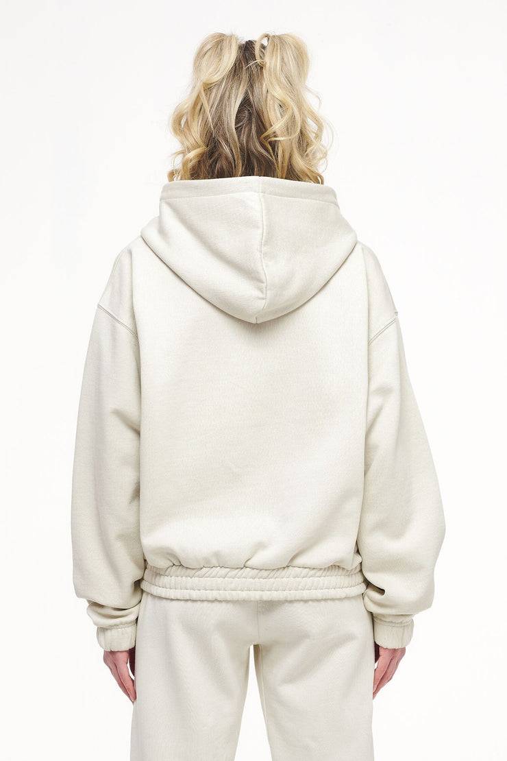 Pegador Valinda Cropped Zip Hoodie Vintage Washed Angels Cream Gum Riesige Rabatte