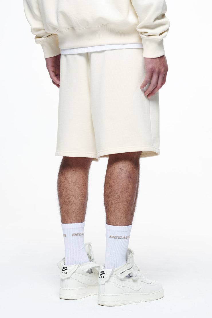 Pegador Logo Heavy Sweat Shorts Vintage Washed Unbleached Gum Kostenloser Versand international