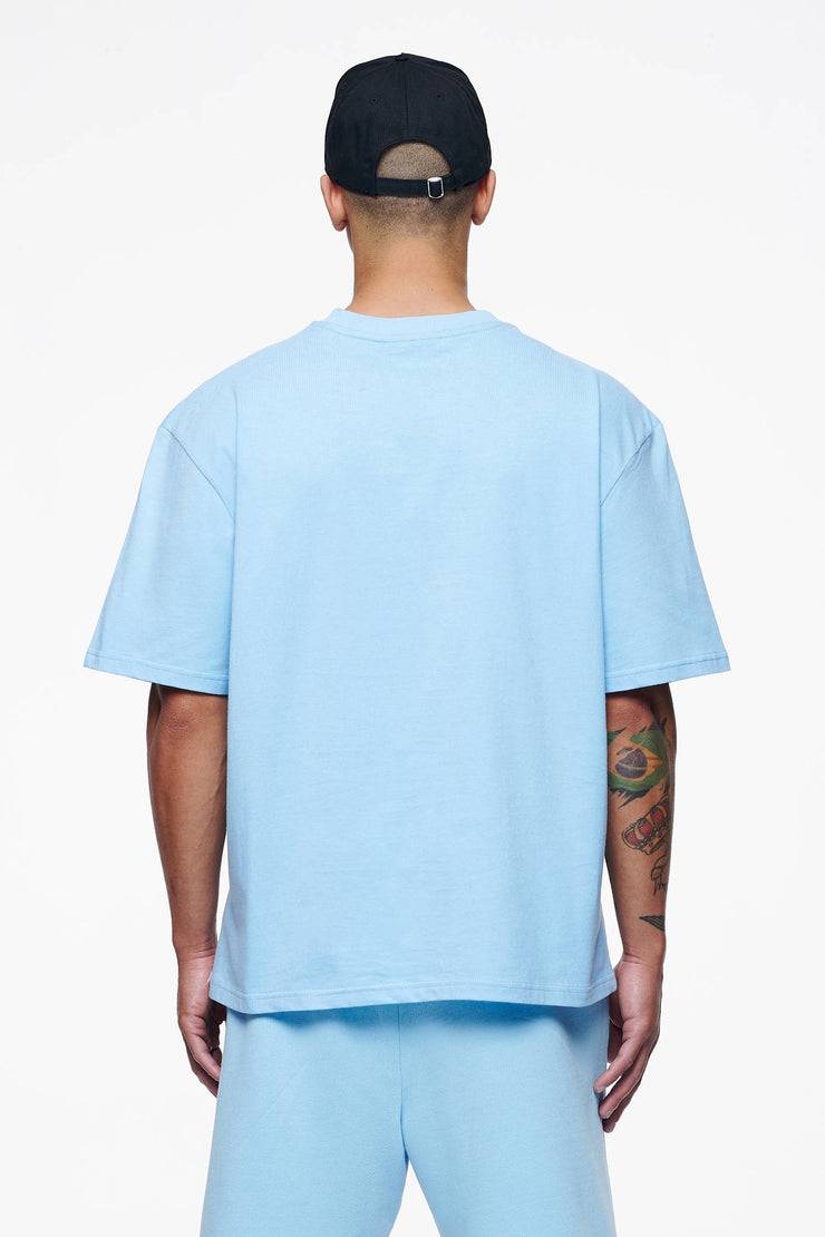 Pegador Logo Oversized Tee Vintage Washed Riviera Blue Gum Fabrikladen