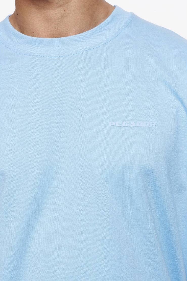 Pegador Logo Oversized Tee Vintage Washed Riviera Blue Gum Fabrikladen
