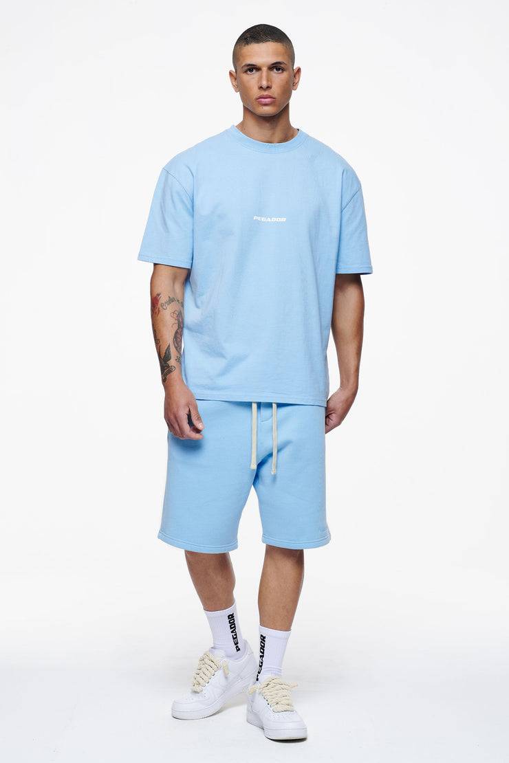 Pegador Logo Heavy Sweat Shorts Vintage Washed Riviera Blue Gum Begrenzt auf 3 Tage