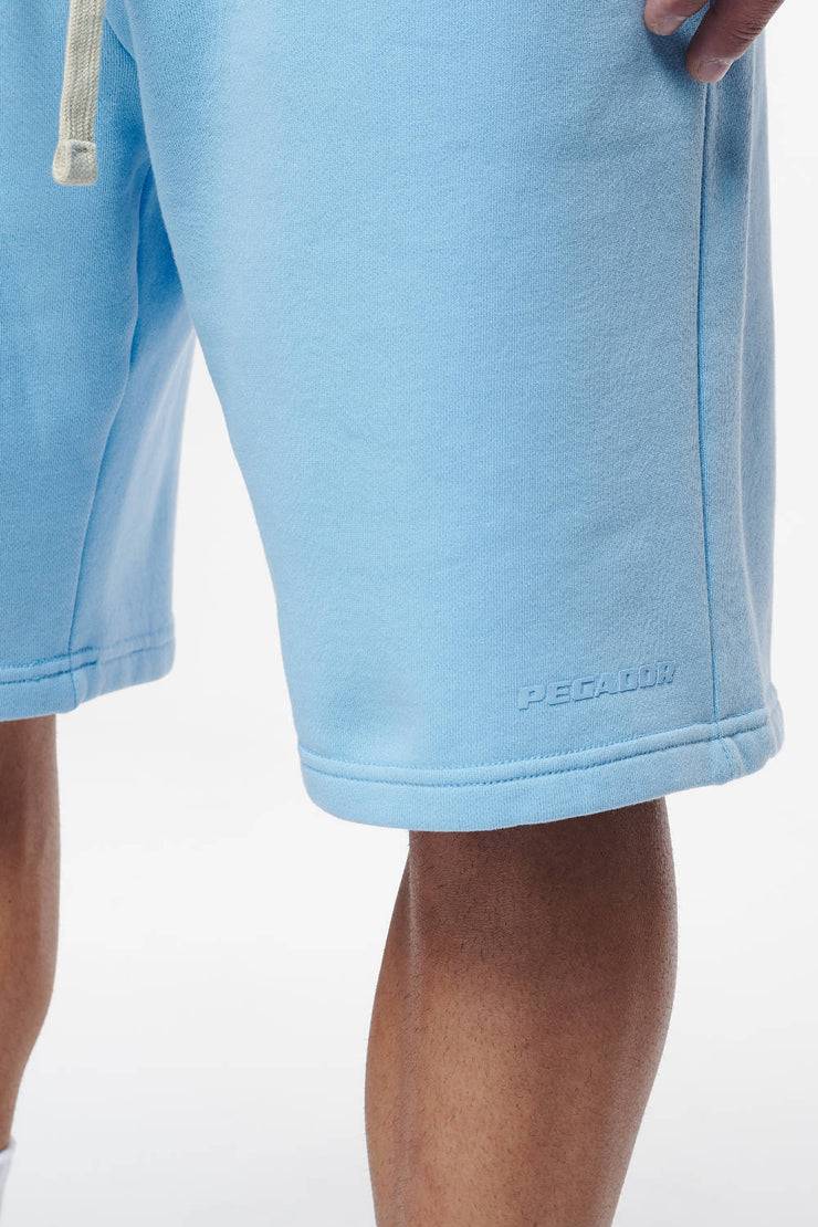 Pegador Logo Heavy Sweat Shorts Vintage Washed Riviera Blue Gum Begrenzt auf 3 Tage
