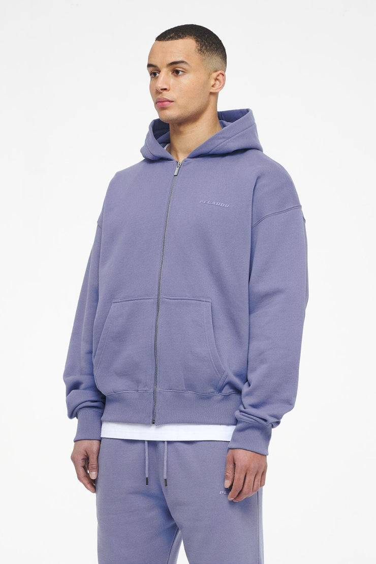 Pegador Logo Oversized Sweat Jacket Vintage Washed Magic Violet Gum Im Verkauf