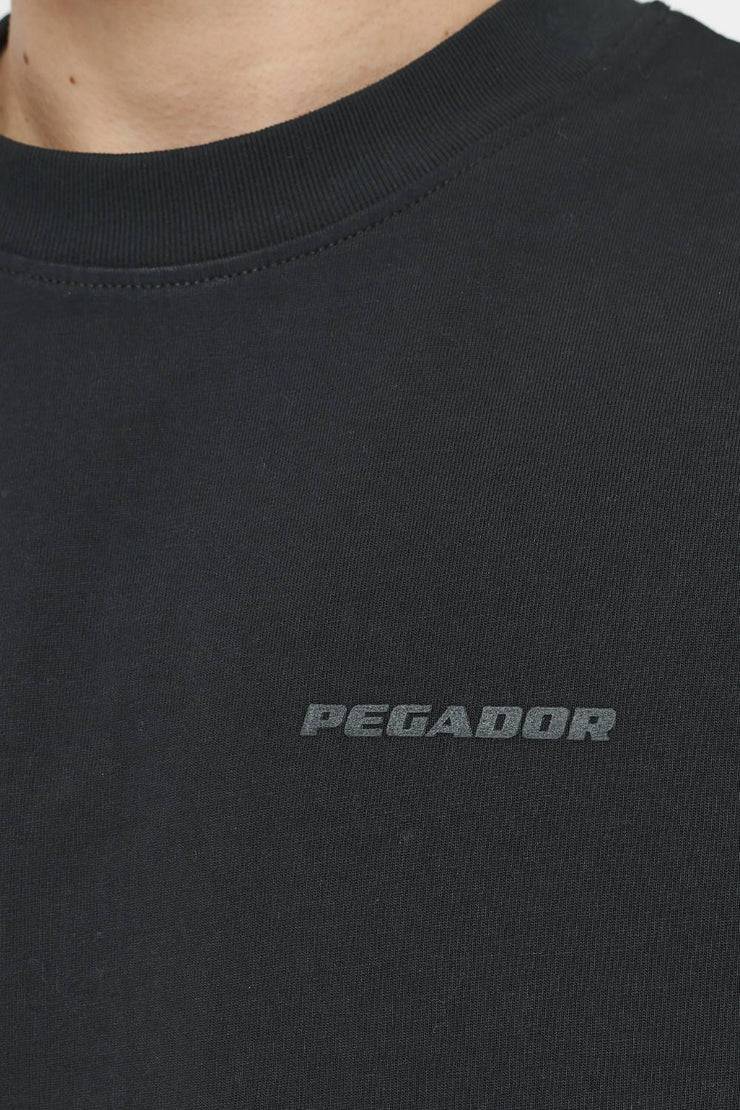 Pegador Logo Oversized Tee Vintage Washed Black Ink Gum Online
