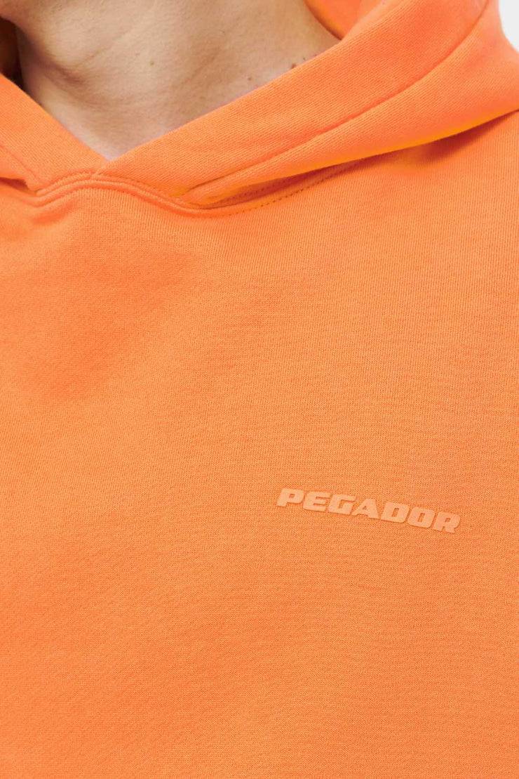 Pegador Logo Oversized Hoodie Vintage Washed Sunrise Orange Gum Outlet