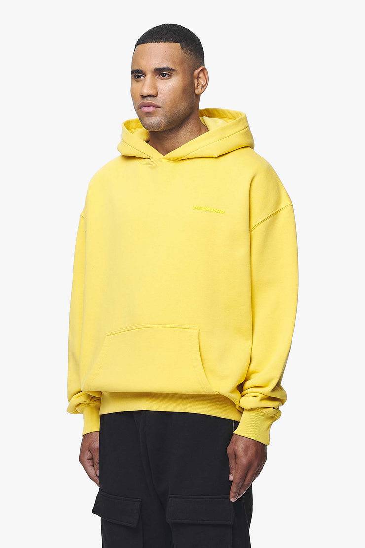 Pegador Logo Oversized Hoodie Vintage Washed Solar Yellow Gum Auslauf