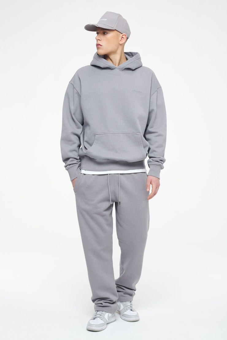 Pegador Logo Oversized Hoodie Vintage Washed Dusk Grey Gum Verkauf
