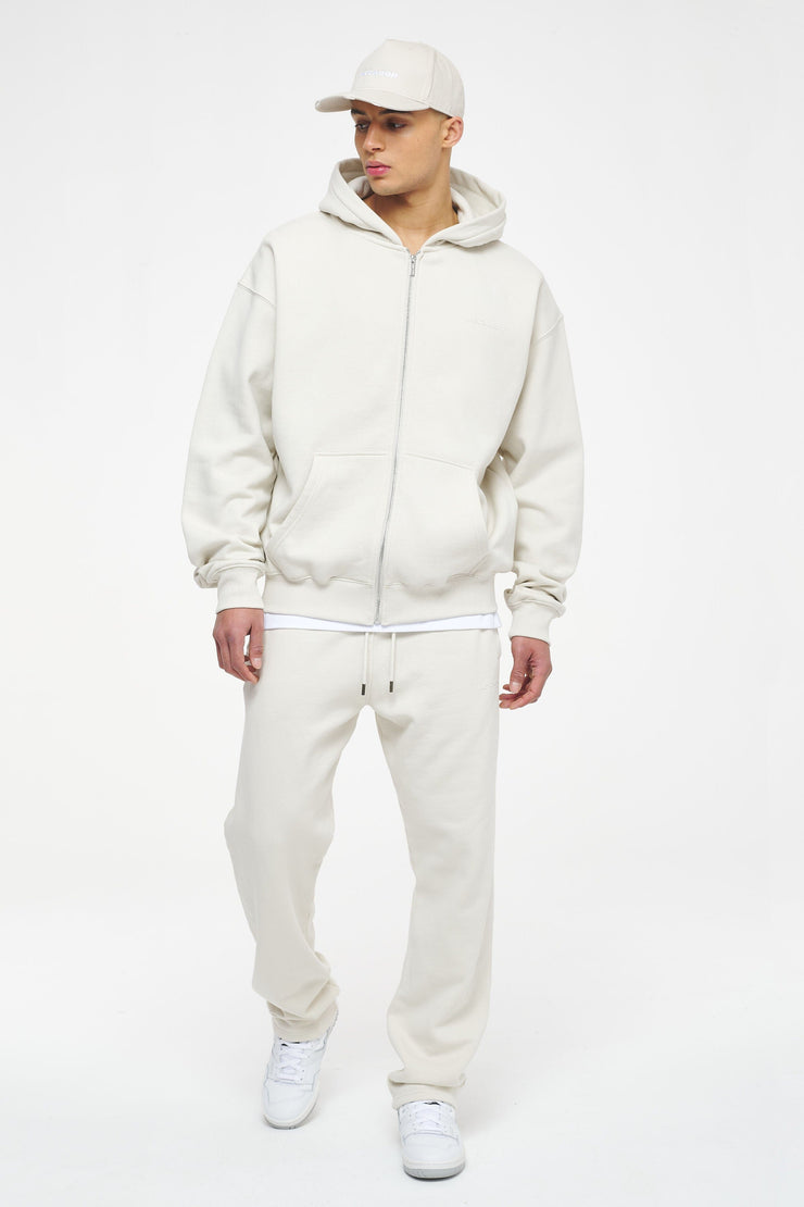Pegador Logo Oversized Sweat Jacket Vintage Washed Angels Cream Gum im Angebot