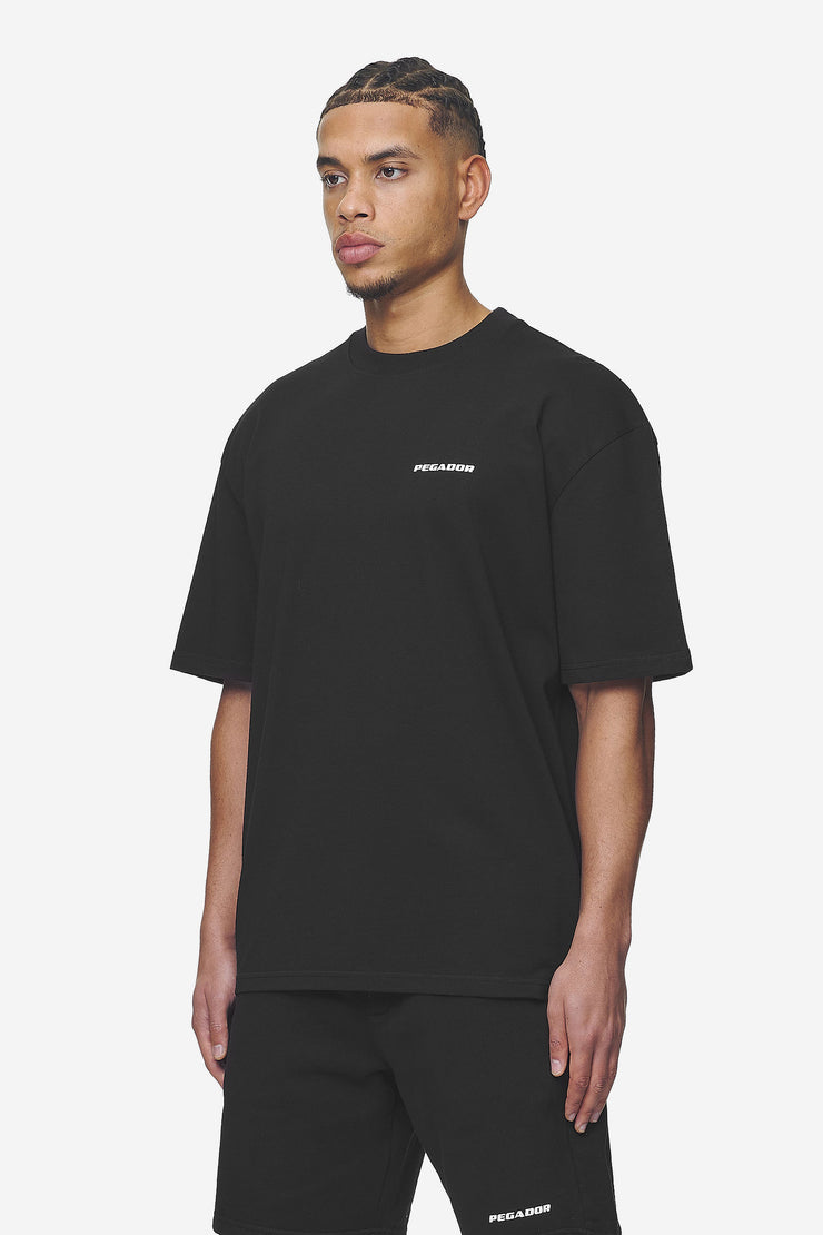 Pegador Logo Oversized Tee Washed Black White Gum Kostenloser Versand