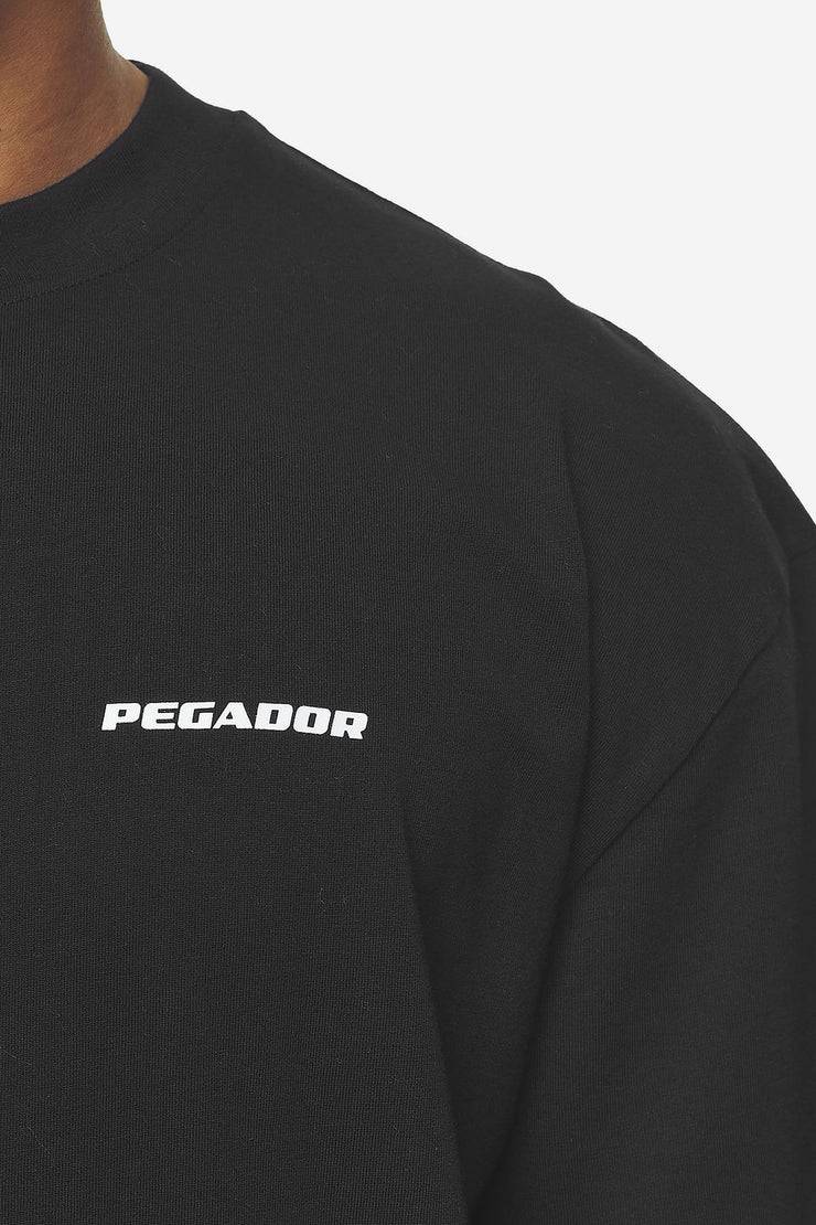 Pegador Logo Oversized Tee Washed Black White Gum Kostenloser Versand