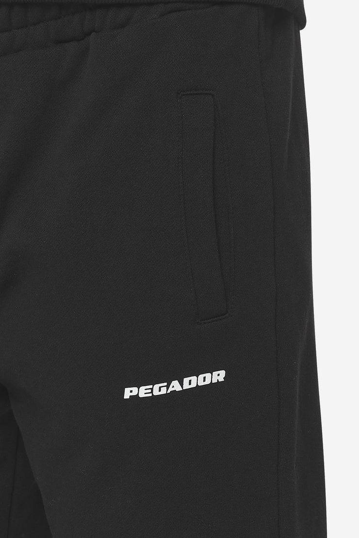 Pegador Logo Wide Sweat Pants Washed Black White Gum Fabrik Onlineshop