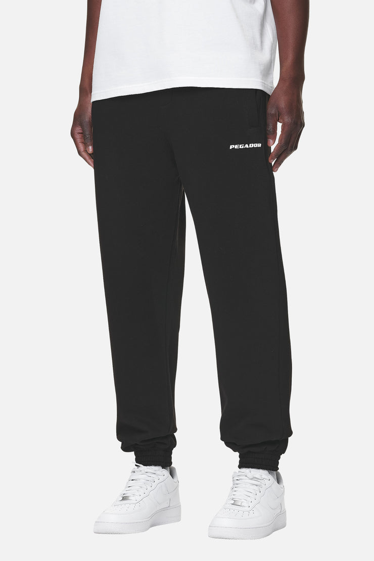 Pegador Logo Heavy Sweat Jogger Washed Black White Gum Fabrikpreis