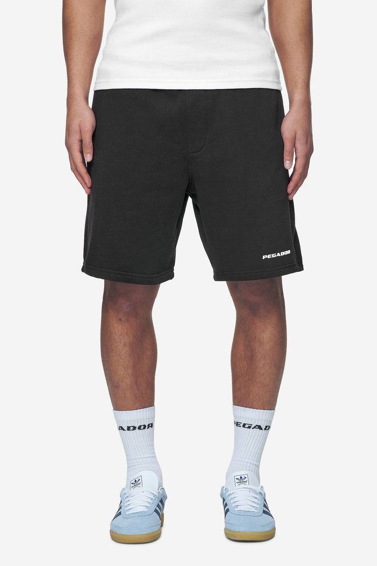 Pegador Logo Heavy Sweat Shorts Washed Black White Gum Sonderangebot