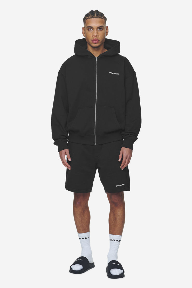 Pegador Logo Heavy Sweat Shorts Washed Black White Gum Sonderangebot