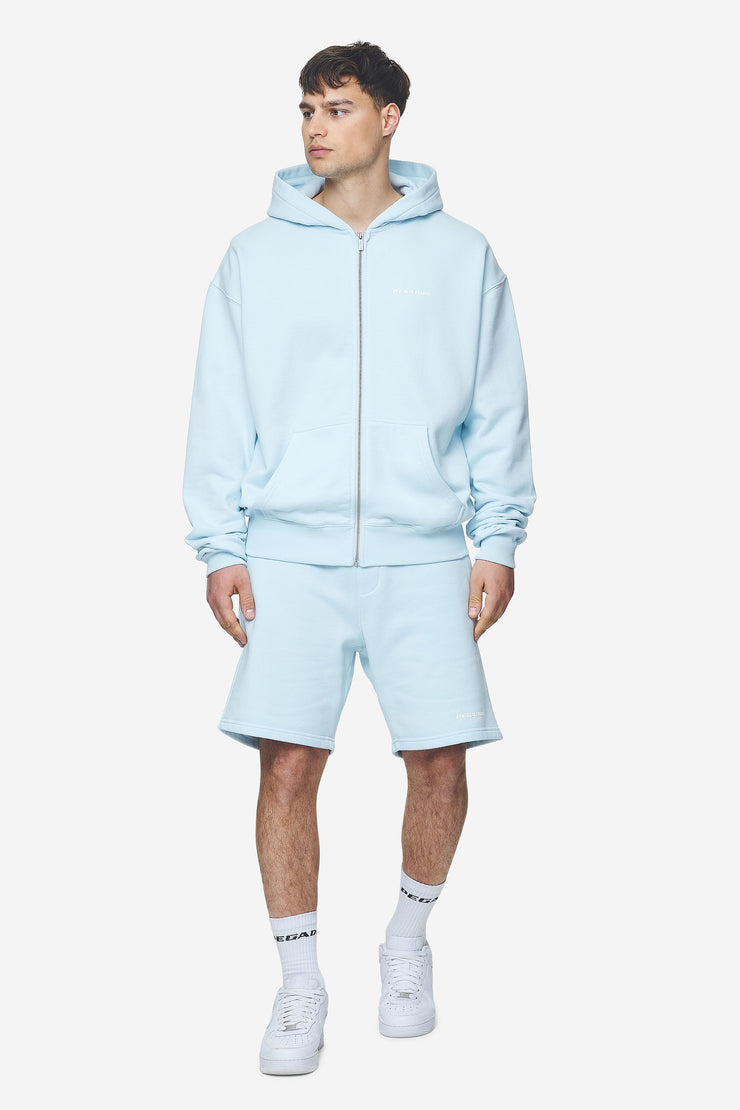 Pegador Logo Oversized Sweat Jacket Washed Baby Blue White Gum Versandkostenfrei