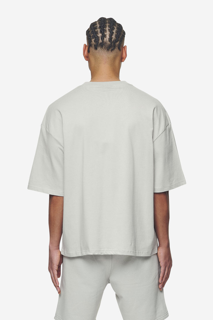 Pegador Logo Boxy Tee Washed Pearl Grey White Gum Preisnachlass