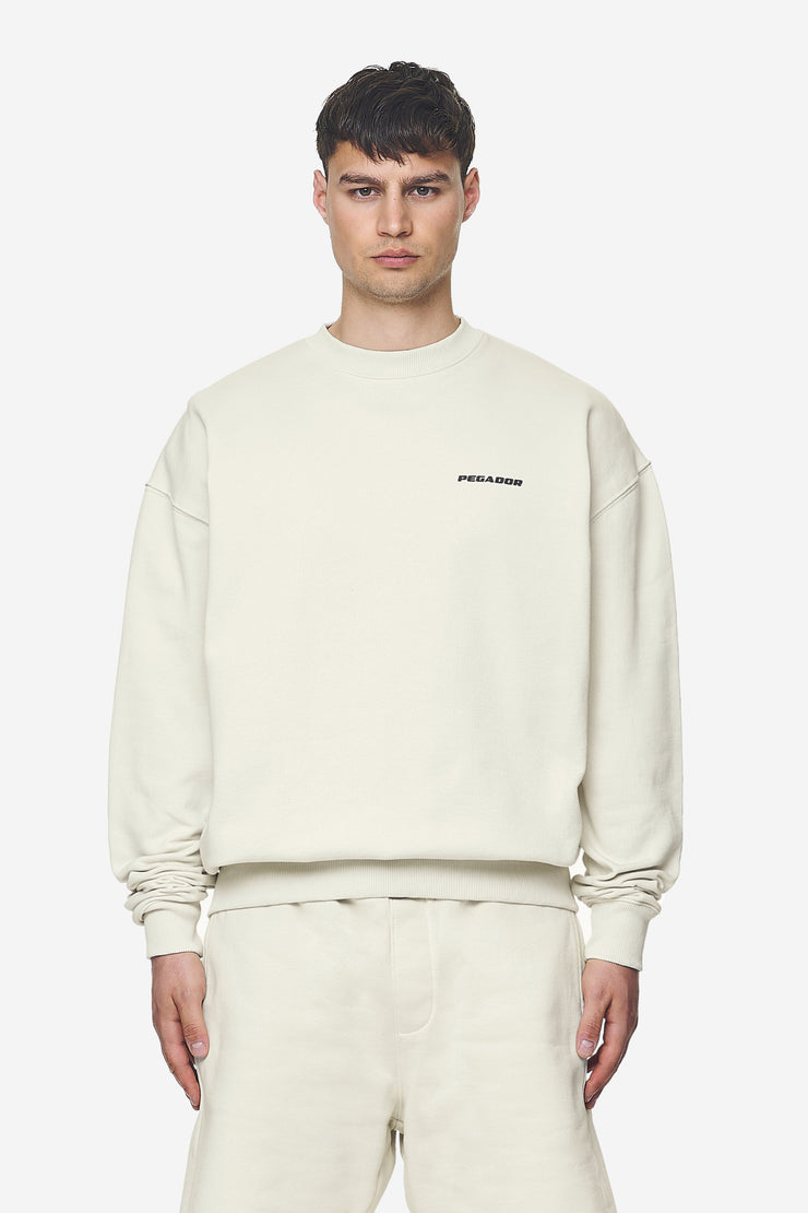 Pegador Logo Oversized Sweater Washed Salty Cream Black Gum Osterangebot