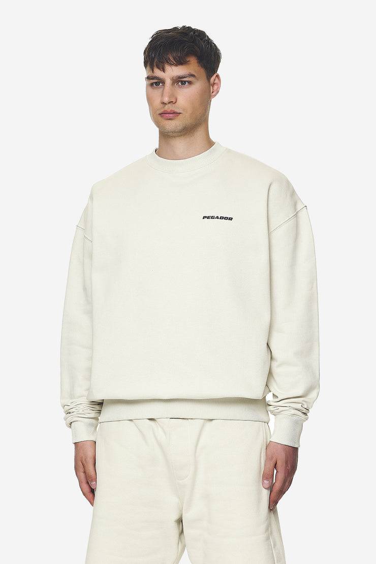 Pegador Logo Oversized Sweater Washed Salty Cream Black Gum Osterangebot
