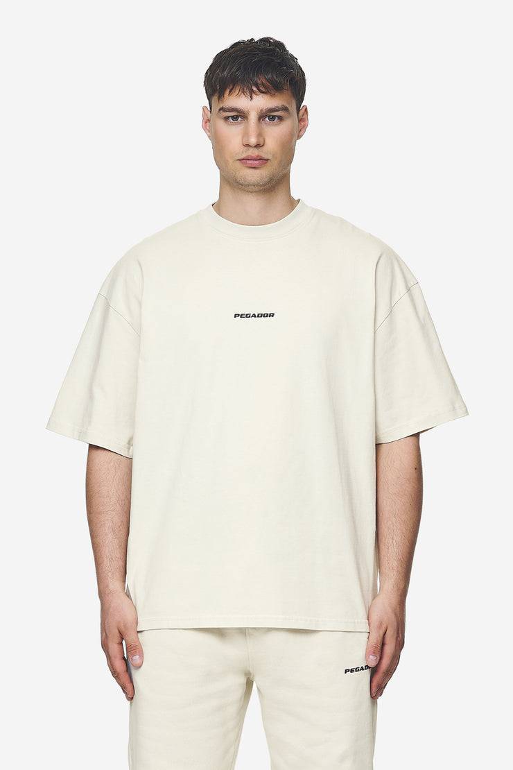 Pegador Logo Boxy Tee Washed Salty Cream Black Gum Muttertagsangebot