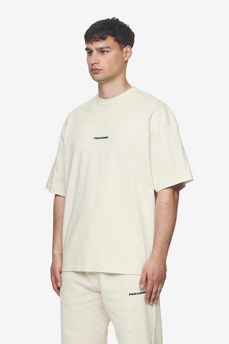 Pegador Logo Boxy Tee Washed Salty Cream Black Gum Muttertagsangebot