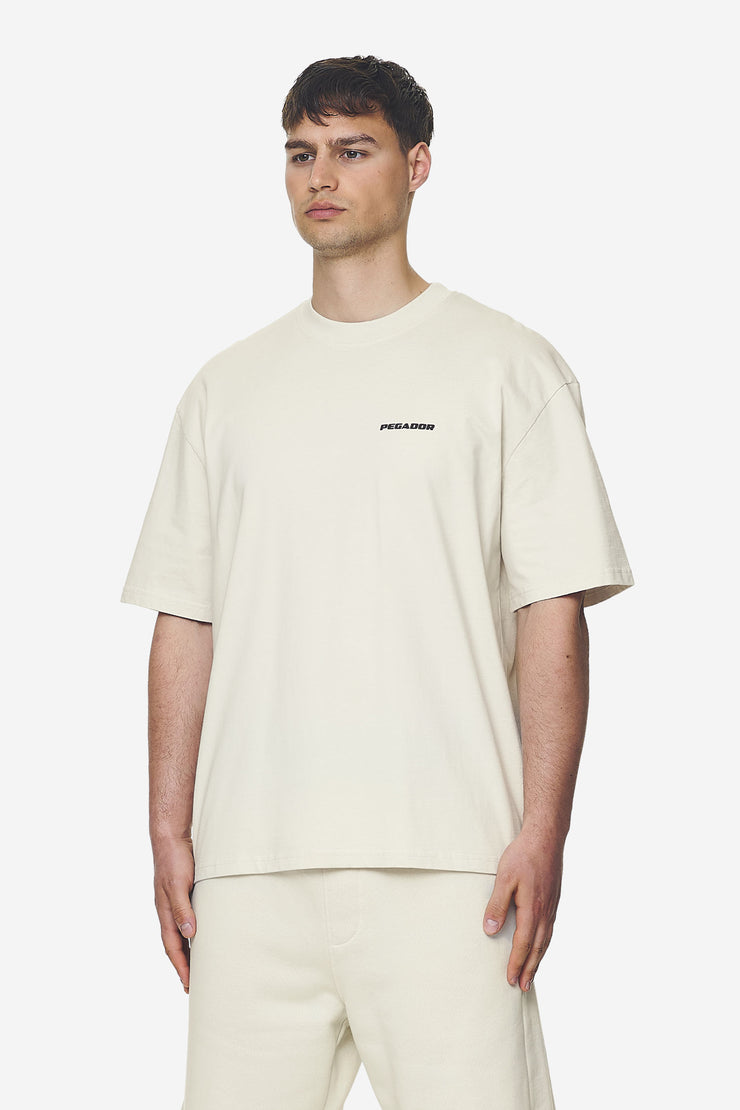 Pegador Logo Oversized Tee Washed Salty Cream Black Gum Vatertagsangebot
