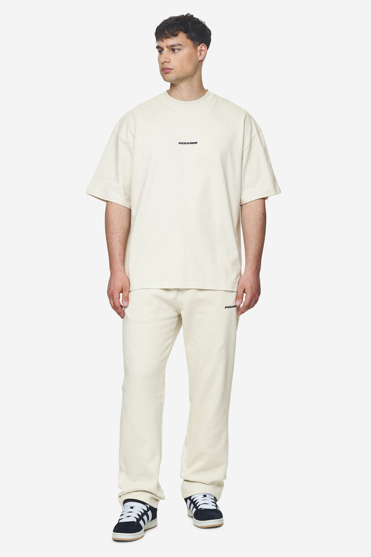 Pegador Logo Wide Sweat Pants Washed Salty Cream Black Gum Valentinstagsangebot