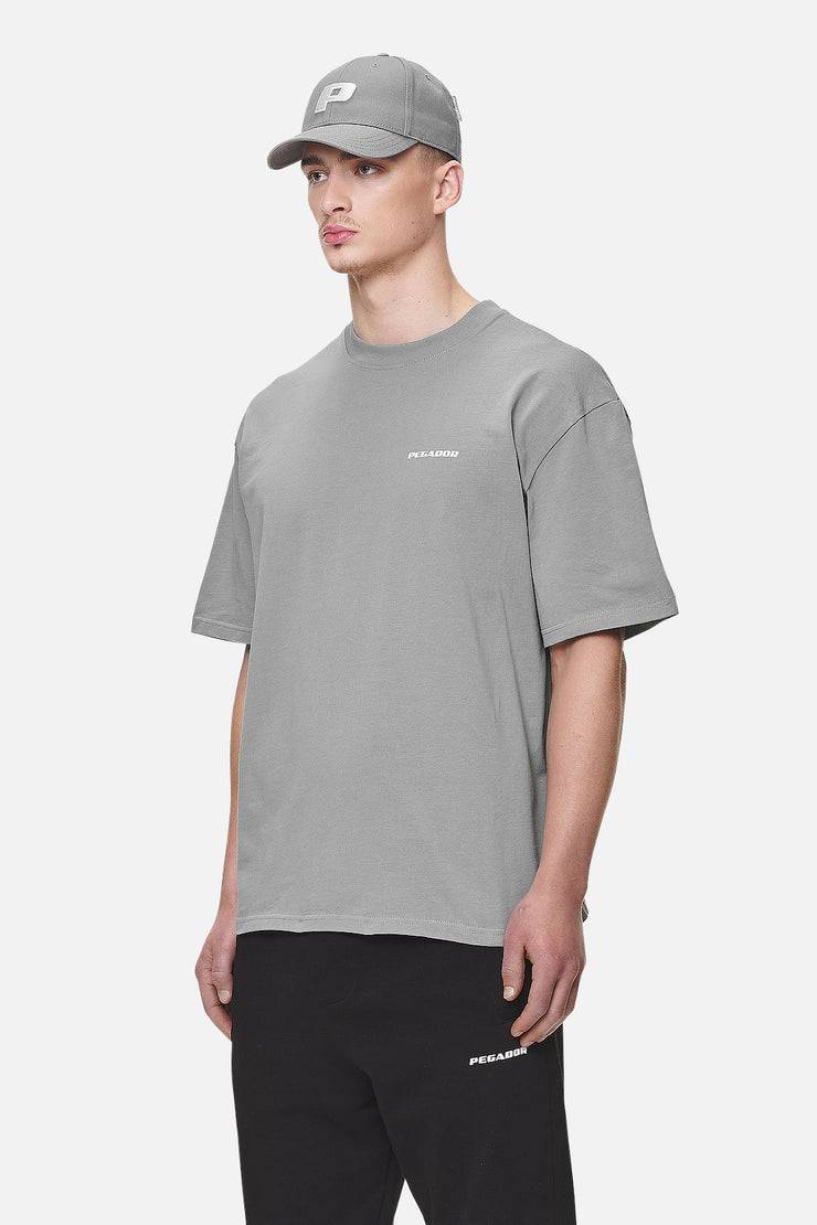 Pegador Logo Oversized Tee Washed Cool Grey White Gum Top Angebot