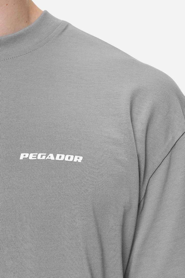 Pegador Logo Oversized Tee Washed Cool Grey White Gum Top Angebot