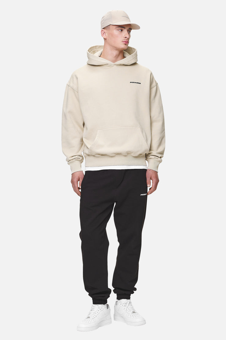 Pegador Logo Oversized Hoodie Washed Desert Sand Black Gum Zeitlich begrenztes Angebot