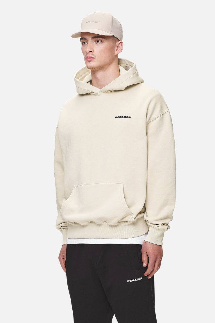 Pegador Logo Oversized Hoodie Washed Desert Sand Black Gum Zeitlich begrenztes Angebot